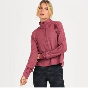VUORI 1/2 Zip Crescent Rose Long Sleeve Pullover Top